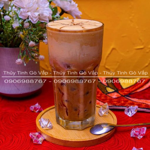 Ly thủy tinh sọc khía 380ml Lucky10005 nhập khẩu Thái Lan, ly có dung tích 380ml phù hợp với đồ uống như sinh tố, trà đào, trà sữa, soda, nước ngọt...