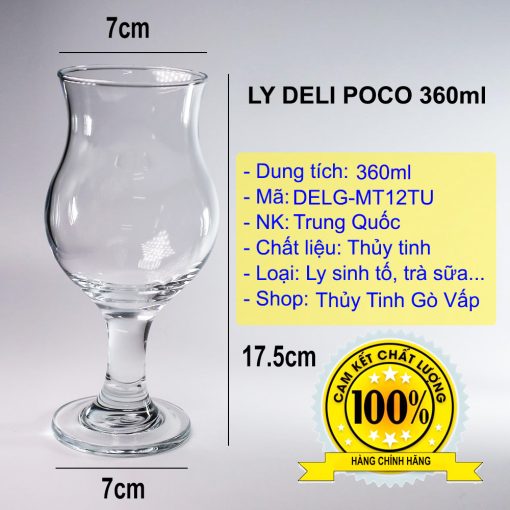 Ly thủy tinh Poco 360ml Deli MT12TU được rất nhiều hàng quán ưa chuộng để tạo nên một ly sinh tố, nước ép vô cùng đẹp mắt. Là sản phẩm bán chạy nhất năm