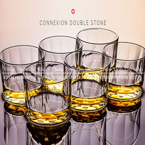 Ly thủy tinh Connexion Double Rock 350ml Ocean P02807 uống các loại rượu whisky, ly dầy, đẹp, họa tiết tinh tế. Là sản phẩm cao cấp của Ocean