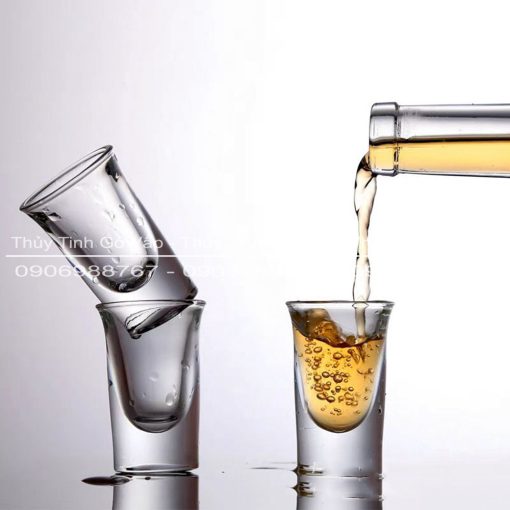 Ly thủy tinh uống rượu shot 35ml đế dày Deli EY3005, thiết kế cao phù hợp dùng ly uống shot whisky, hoặc các loại cocktail như B52, soju...